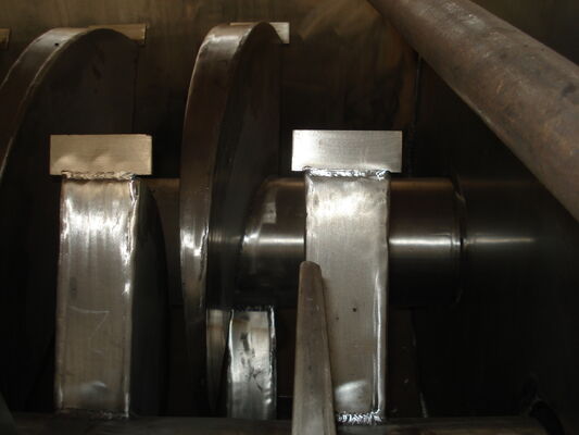 Sécheur à palettes à lames creuses pour boues horizontal Économie d'énergie