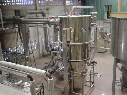 Processus de granulation du lit fluidisé Sécheuse industrielle Séchage des poudres / granulés humides