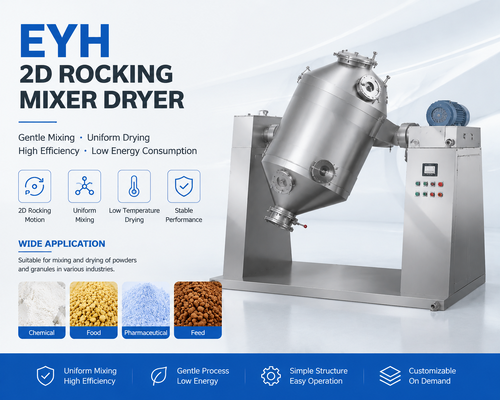 Mélangeur de poudre industriel compact de 800 litres avec ligne de production efficace